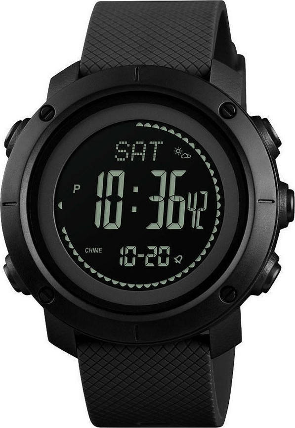 

Skmei 1427 черные с компасом мужские спортивные часы