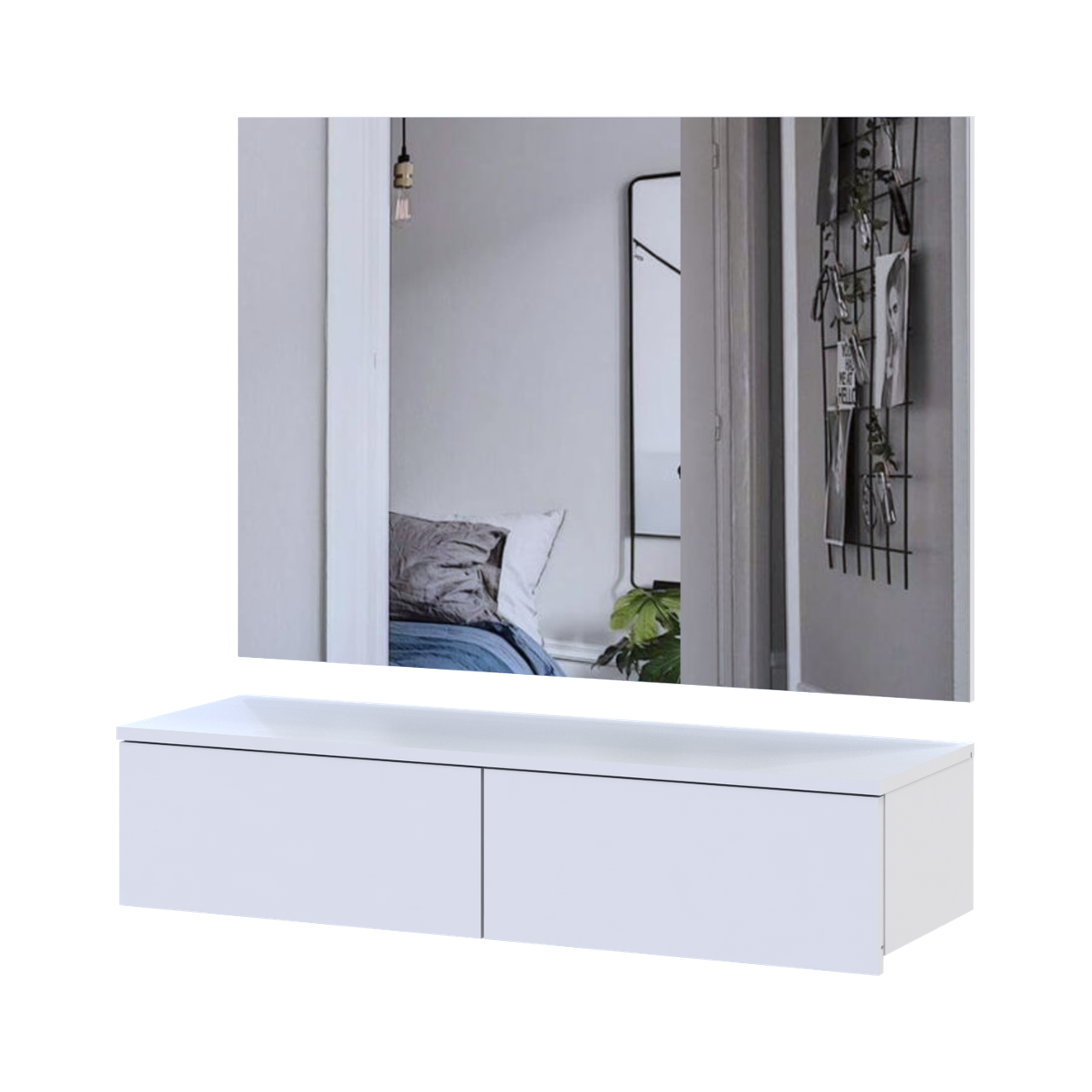 Комплект меблів Doros Левія + дзеркало Білий 100х32х100 (42005235)