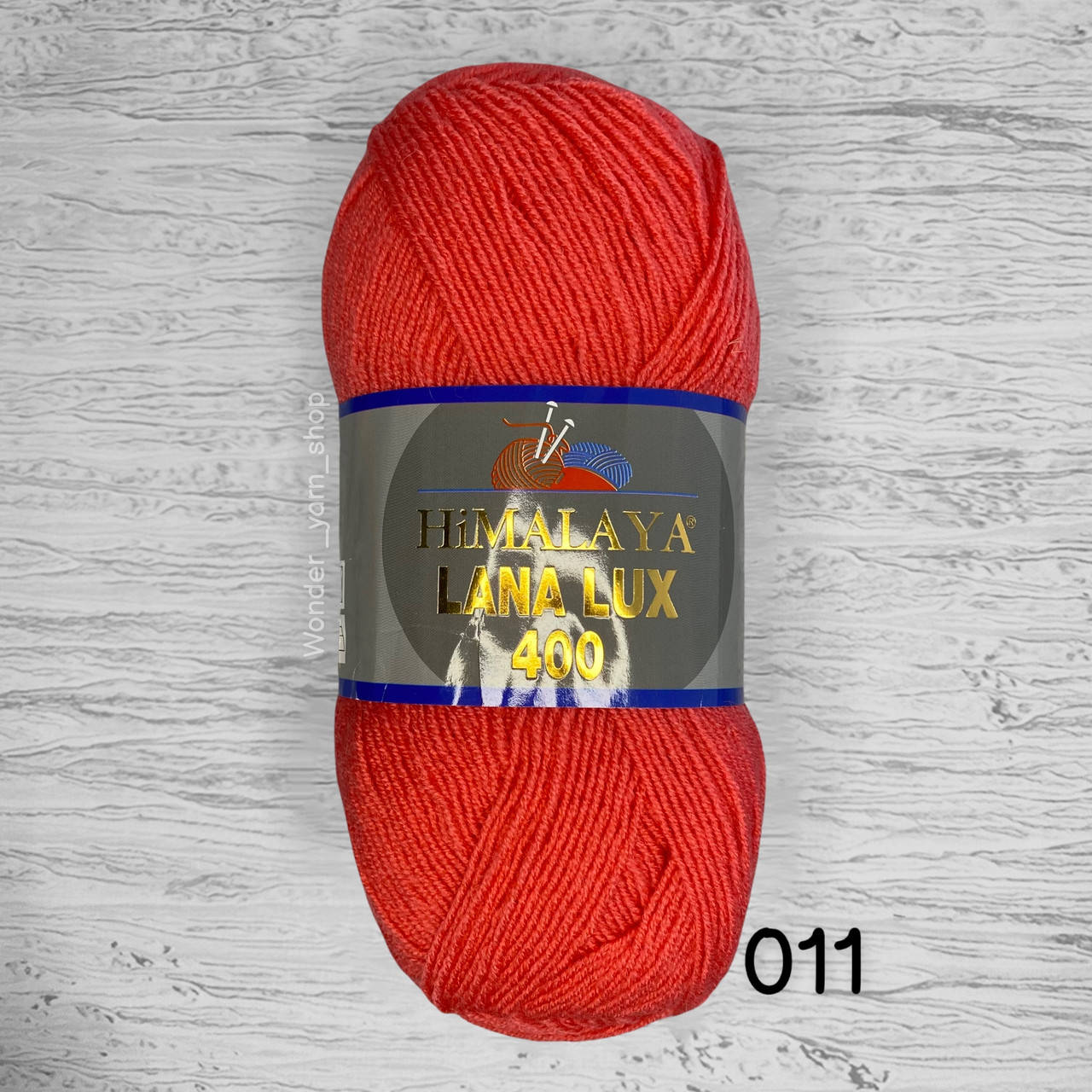 

Полушерстяная пряжа Himalaya Lana Lux 400, 011, красный