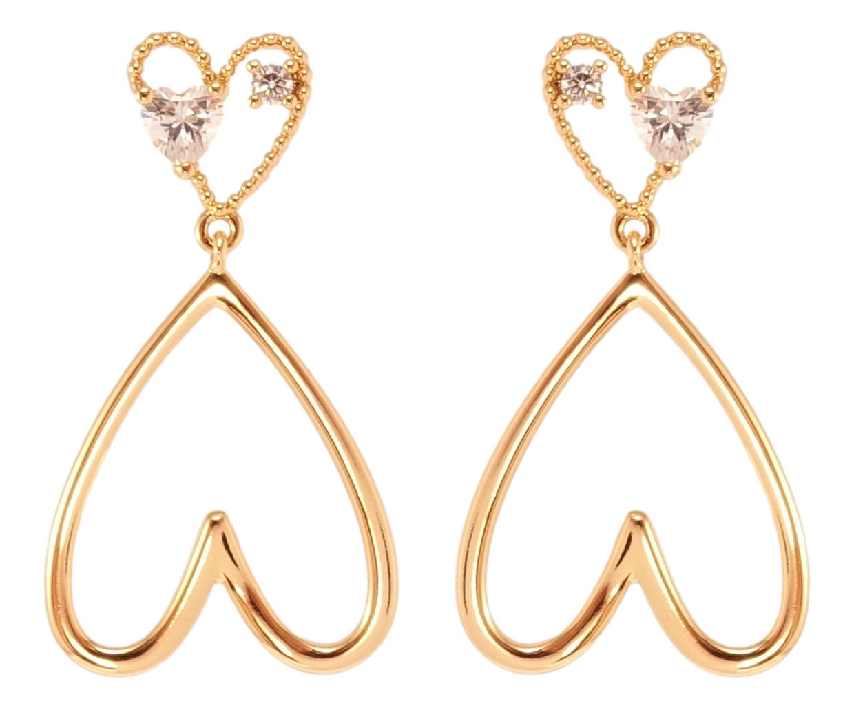 

Серьги Xuping Позолота 18K подвески на гвоздиках "Романтичные подвески с цирконием"