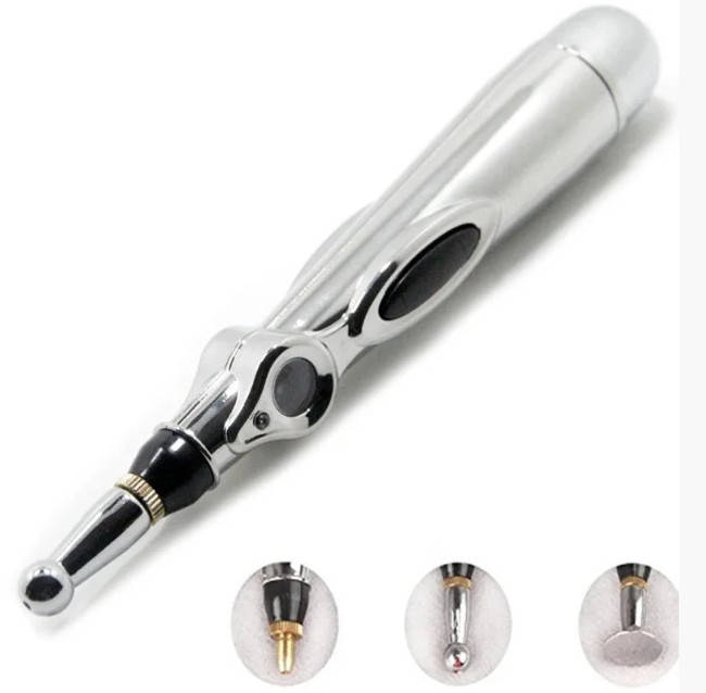 

Массажная ручка Massage pen W-912 Ручка акупунктурная (с насадками)