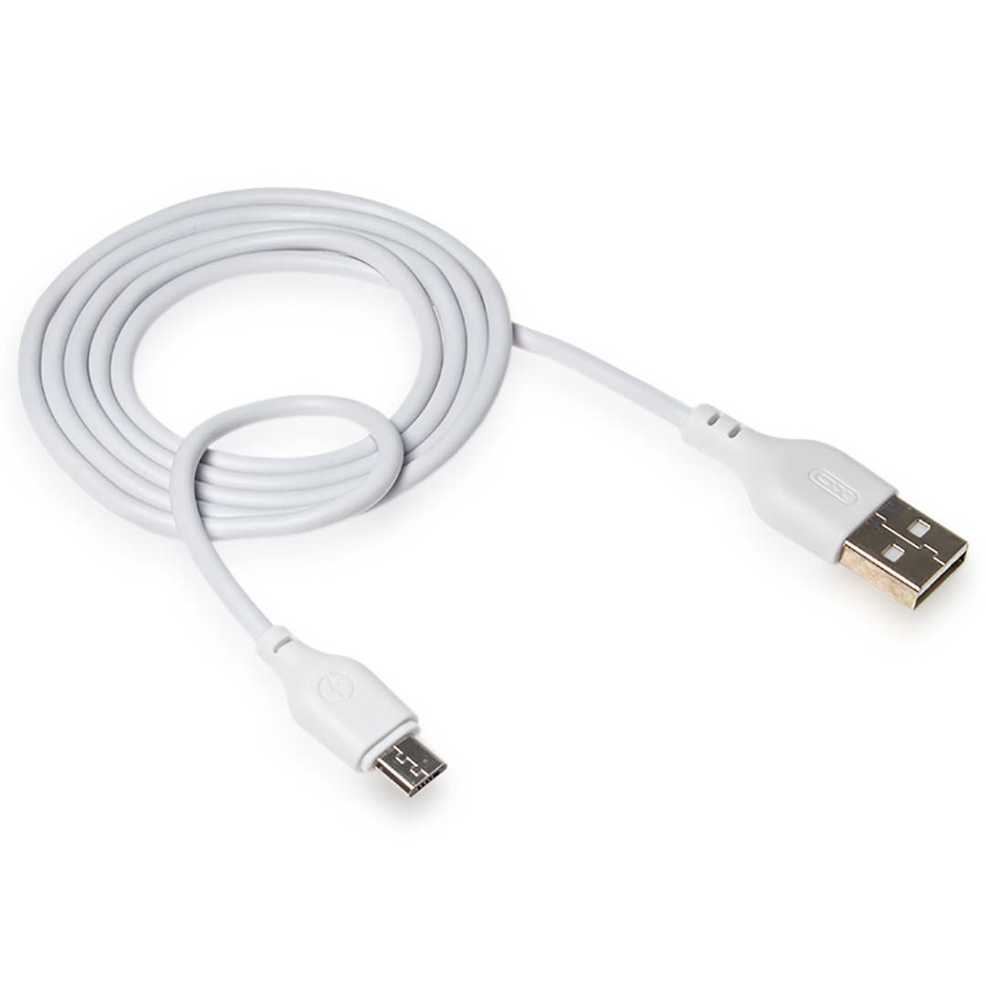 

Кабель USB Cable XO NB103 2.1A Quick Charge Micro 1m прорезиненный white, Белый