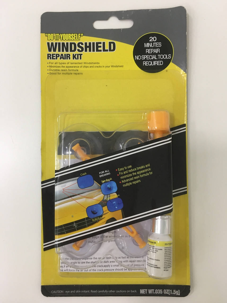 

Набор для ремонта трещин лобового стекла Windshield Repair Kit
