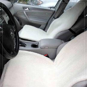 

Накидки Сидений меховые белые передние 1+1шт с регулируемым подголовником, спинка на карабинах)