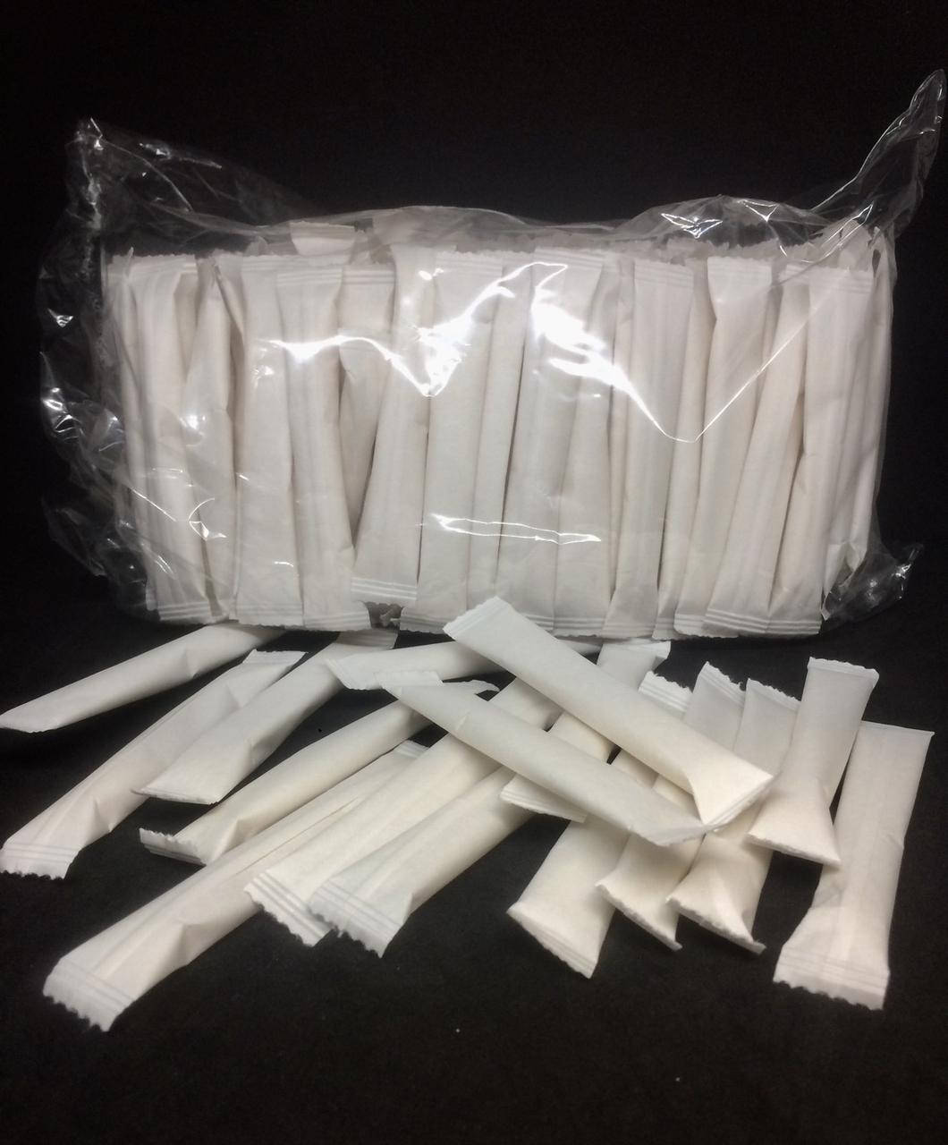 

Сахар в стиках 5г БЕЛЫЙ (без рисунка) 200шт/уп (12уп/мешке)