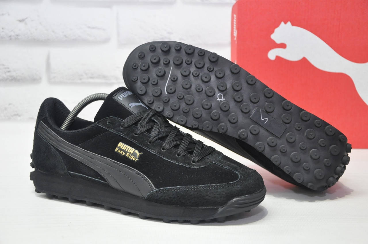 

Мужские замшевые черные кроссовки Puma Easy Rider, Черный