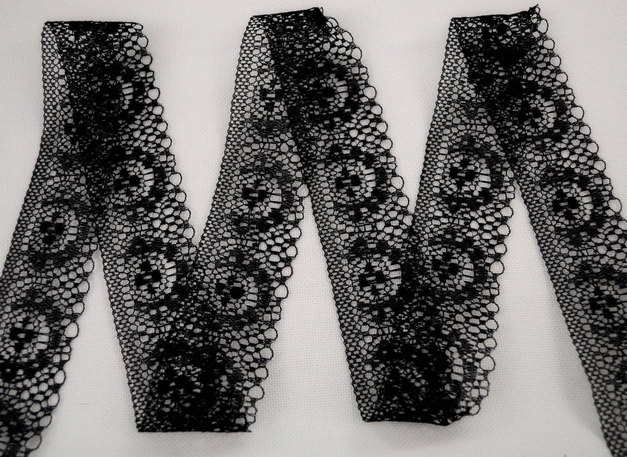 

Кружево цвет черный ширина 40мм, Белый