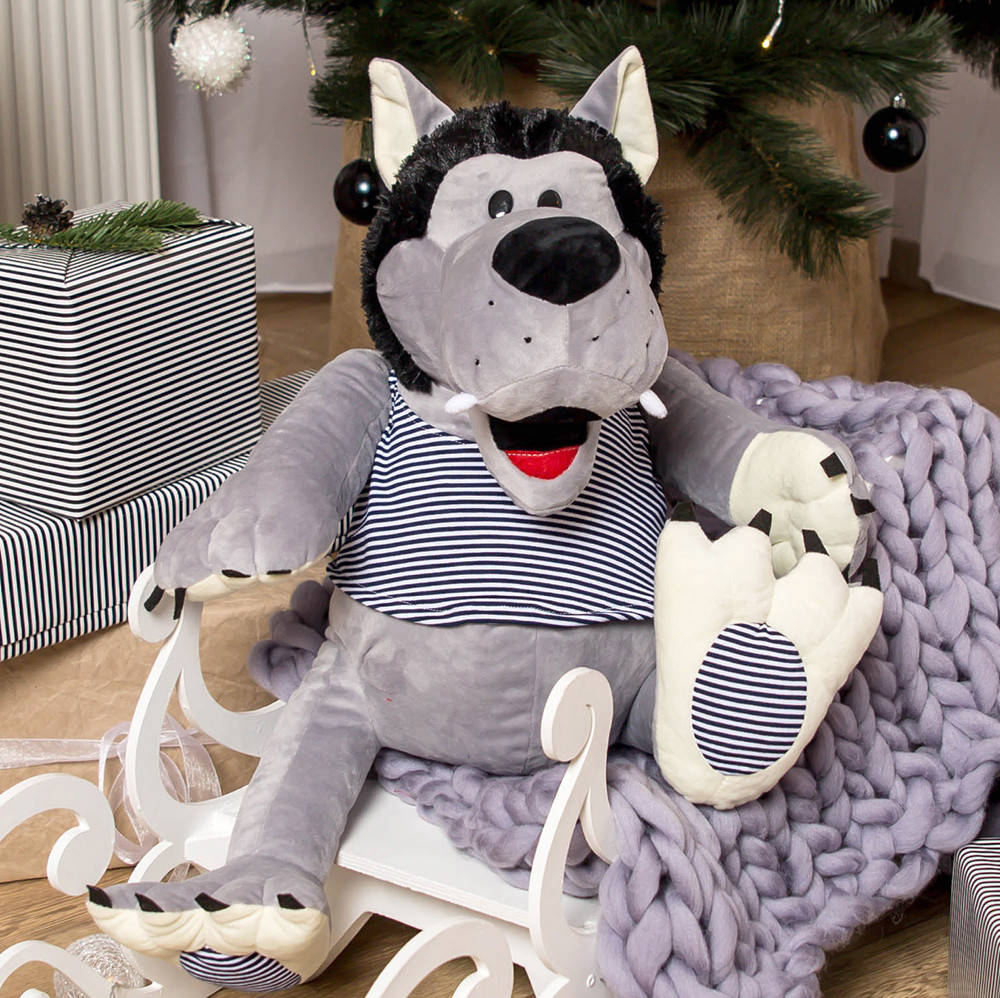 

Волк мягкая игрушка из мультфильма "Ну, погоди" большой, Серый