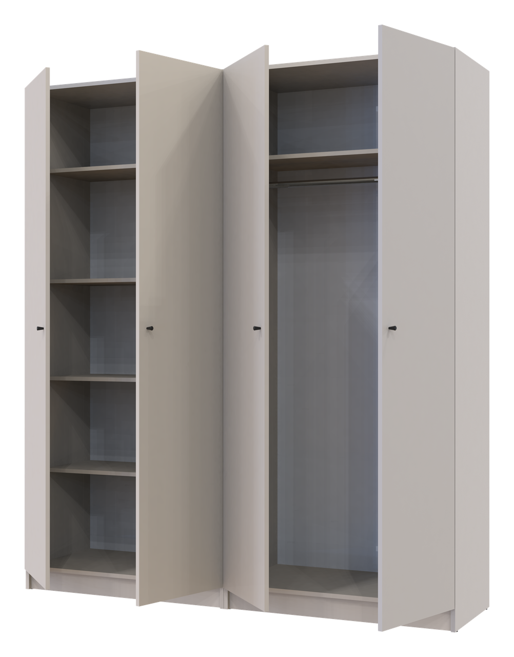 Комплект Doros Промо з полицями Кашемір 2+2 ДСП 180х48х204 (44900290)