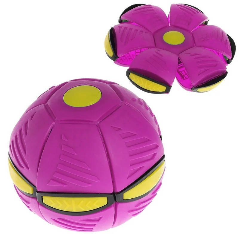 

Складной игровой мяч-трансформер фиолетовый Funny BALL Disc Светящийся Мяч-Диск для фрисби