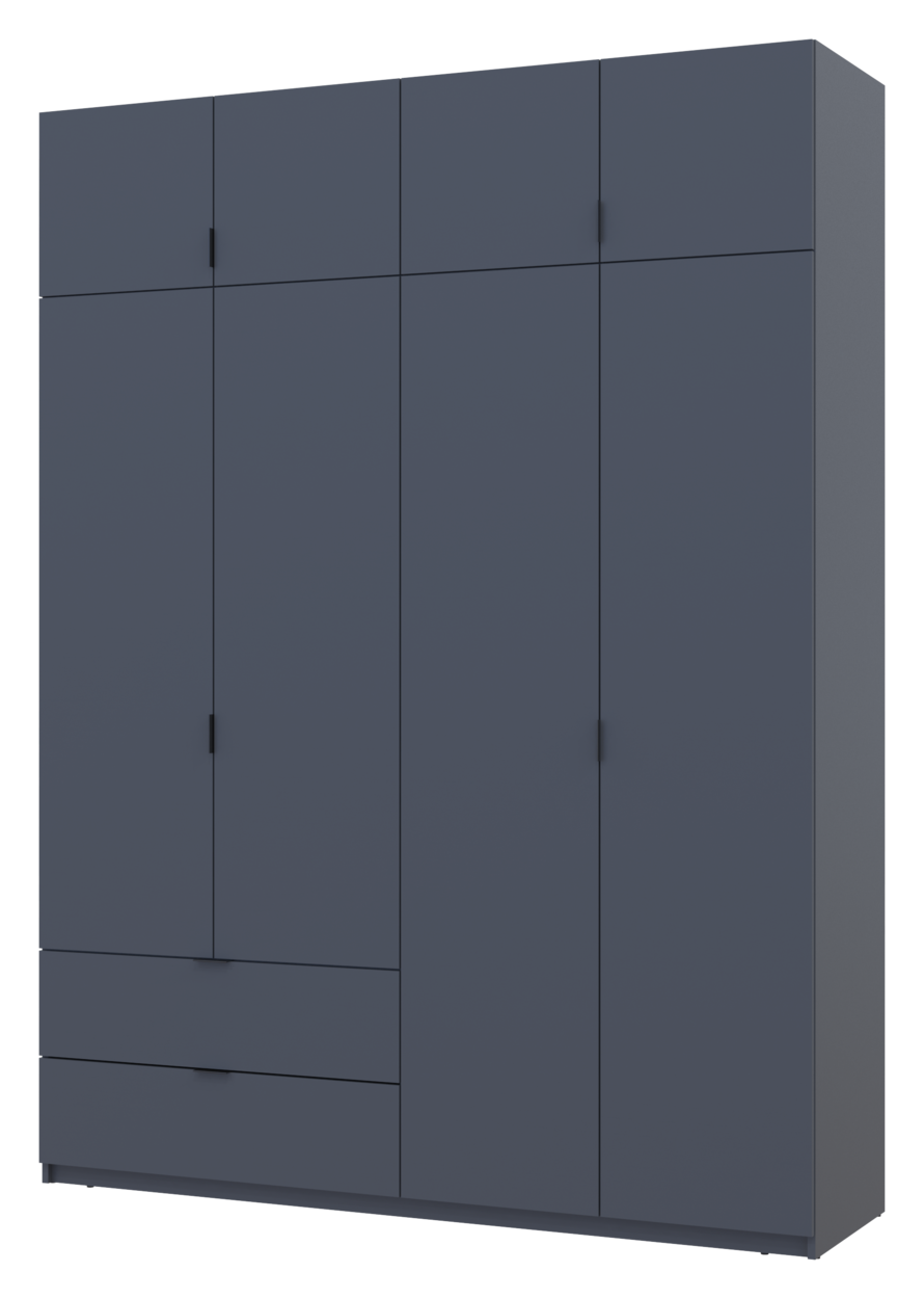 Розпашна Шафа для одягу Doros Лукас Графіт/Графіт 180х50х240 (80736288) 2