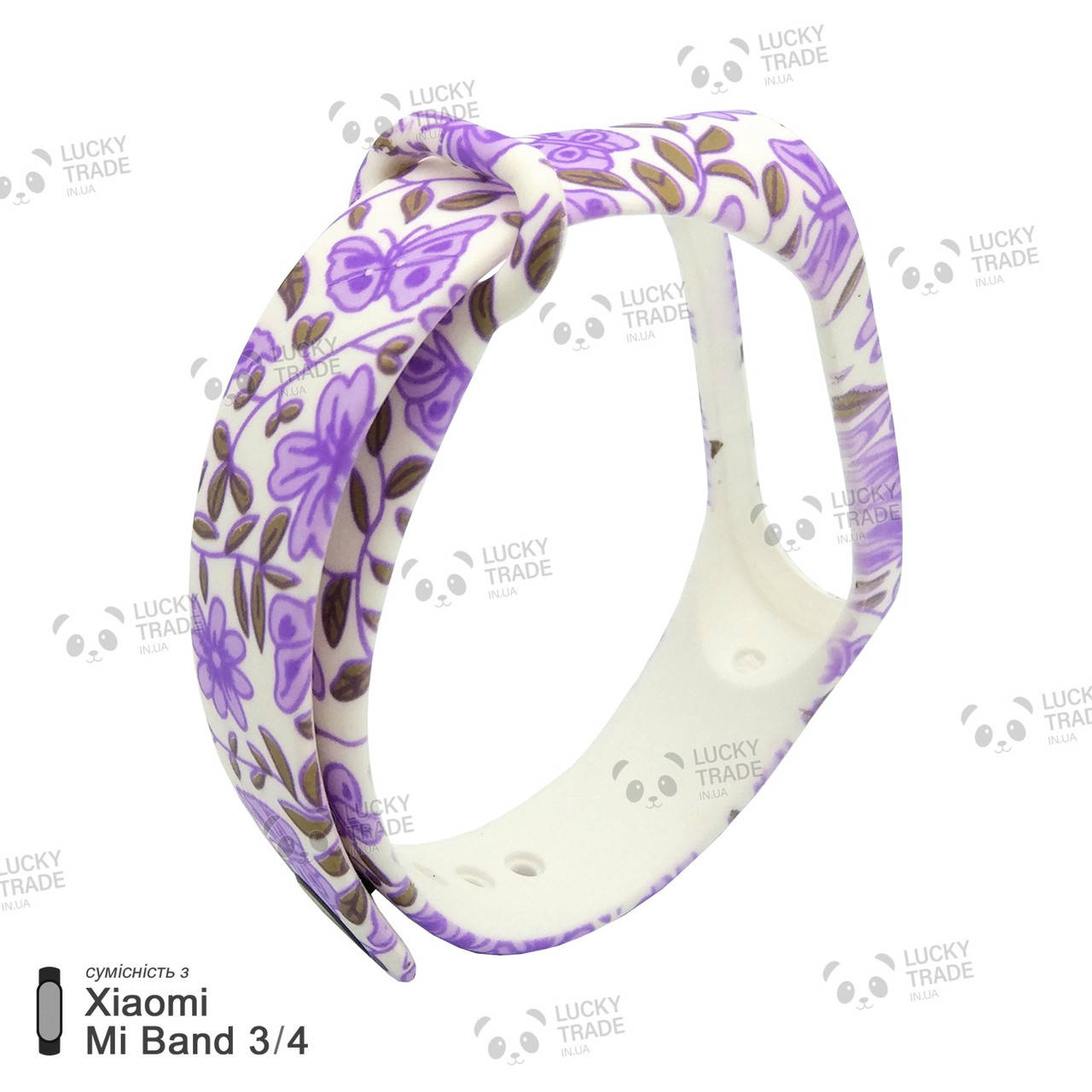 

Ремешок Xiaomi Mi Band 4 / 3 с рисунком силиконовый браслет miband Бабочки - Синий / Белый [1027]