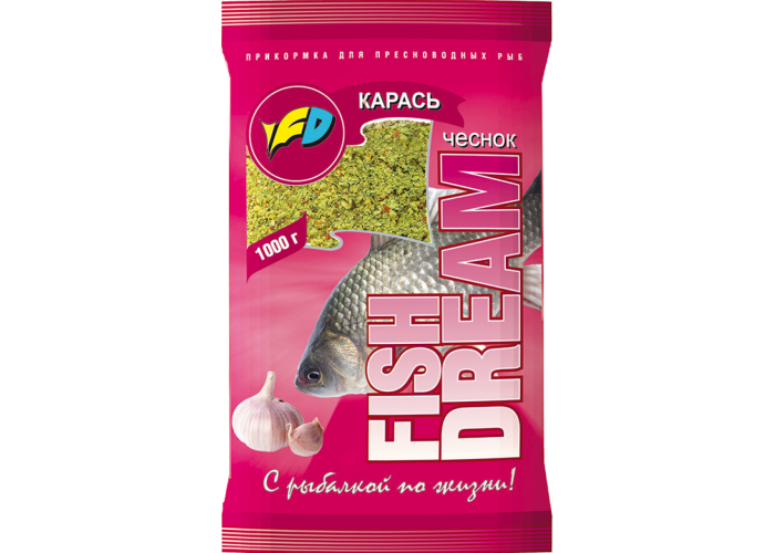 

Прикормка FishDream Classic Карась-Чеснок 1000 г