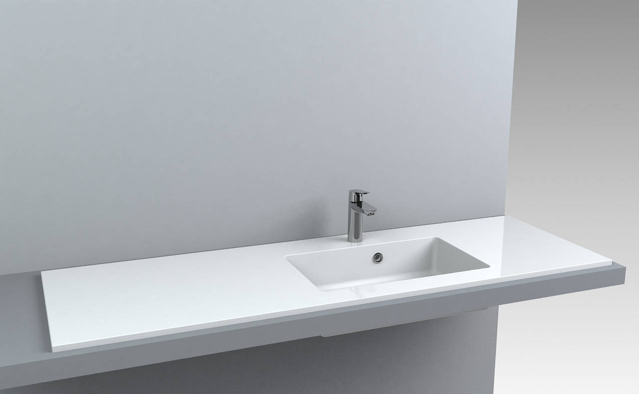 

Раковина Fancy Marble Lauretta 1500R белый глянец