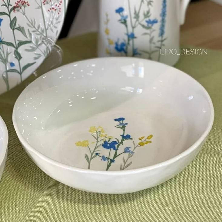 

Суповая фарфоровая тарелка "Fleurs" (18 см), Белый
