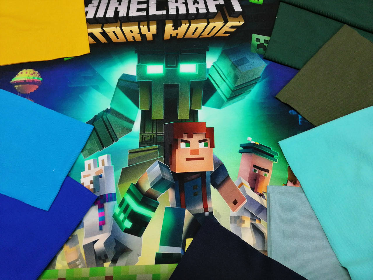 

Футер двунитка "Майнкрафт" купон 65х180 см.