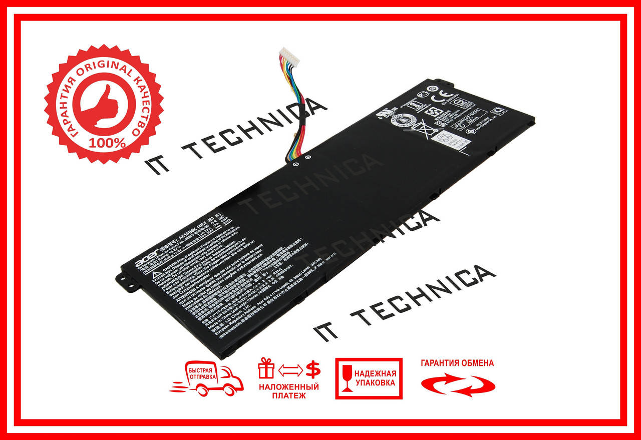 

Батарея ACER CB5-311-T7NN CB5-571-C09S AC14B8K-4S1P 15.2V 3220mAh оригінал Тип1