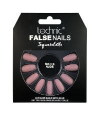 

Накладные ногти с клеем Technic Cosmetics False Nails - Squareletto, Matte Nude