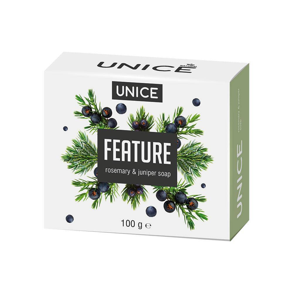 

Натуральне мило Unice з розмарином та ялівцем, 100 г