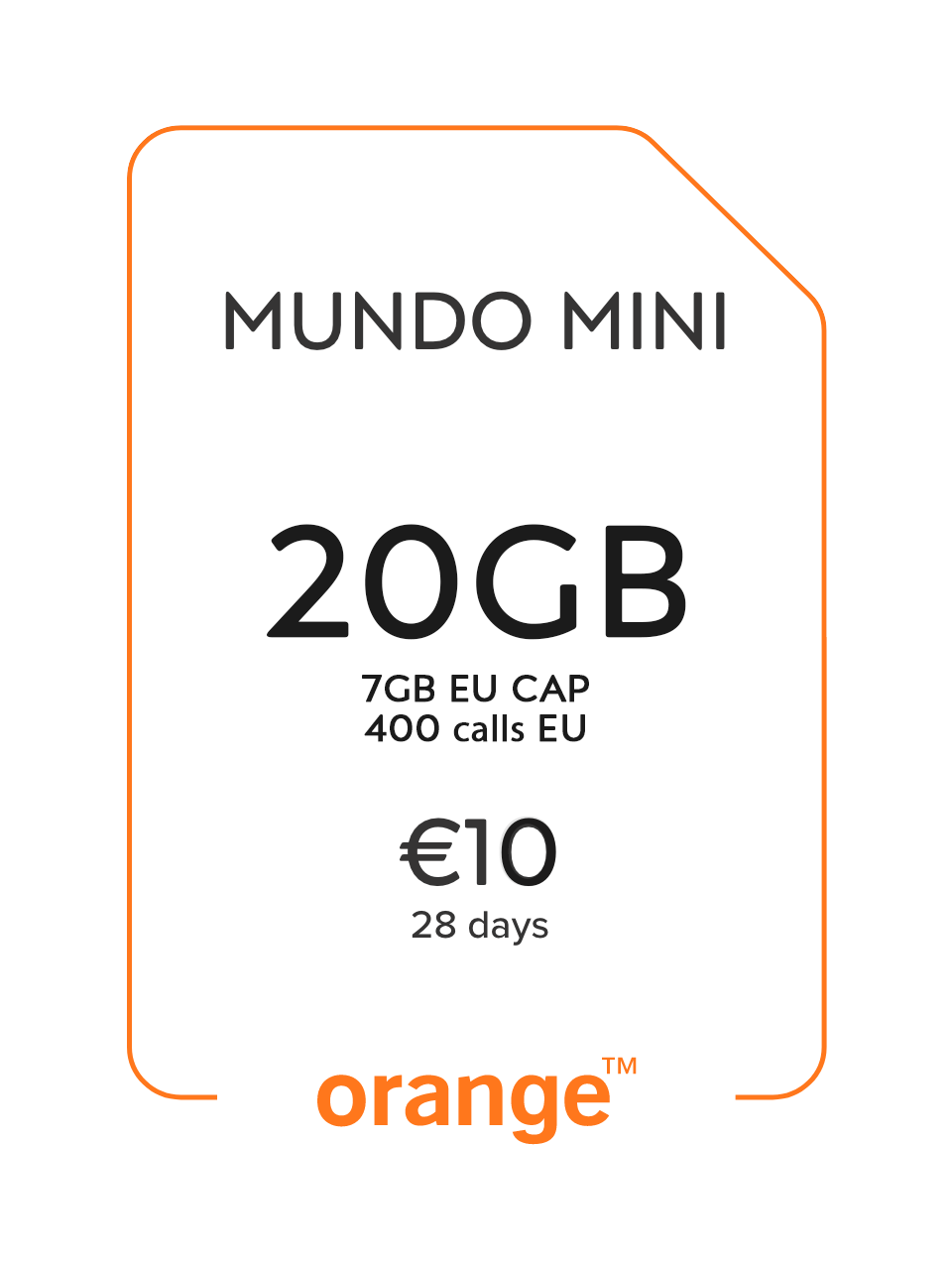 

Сим-карта Orange Mundo Mini (7GB EU)