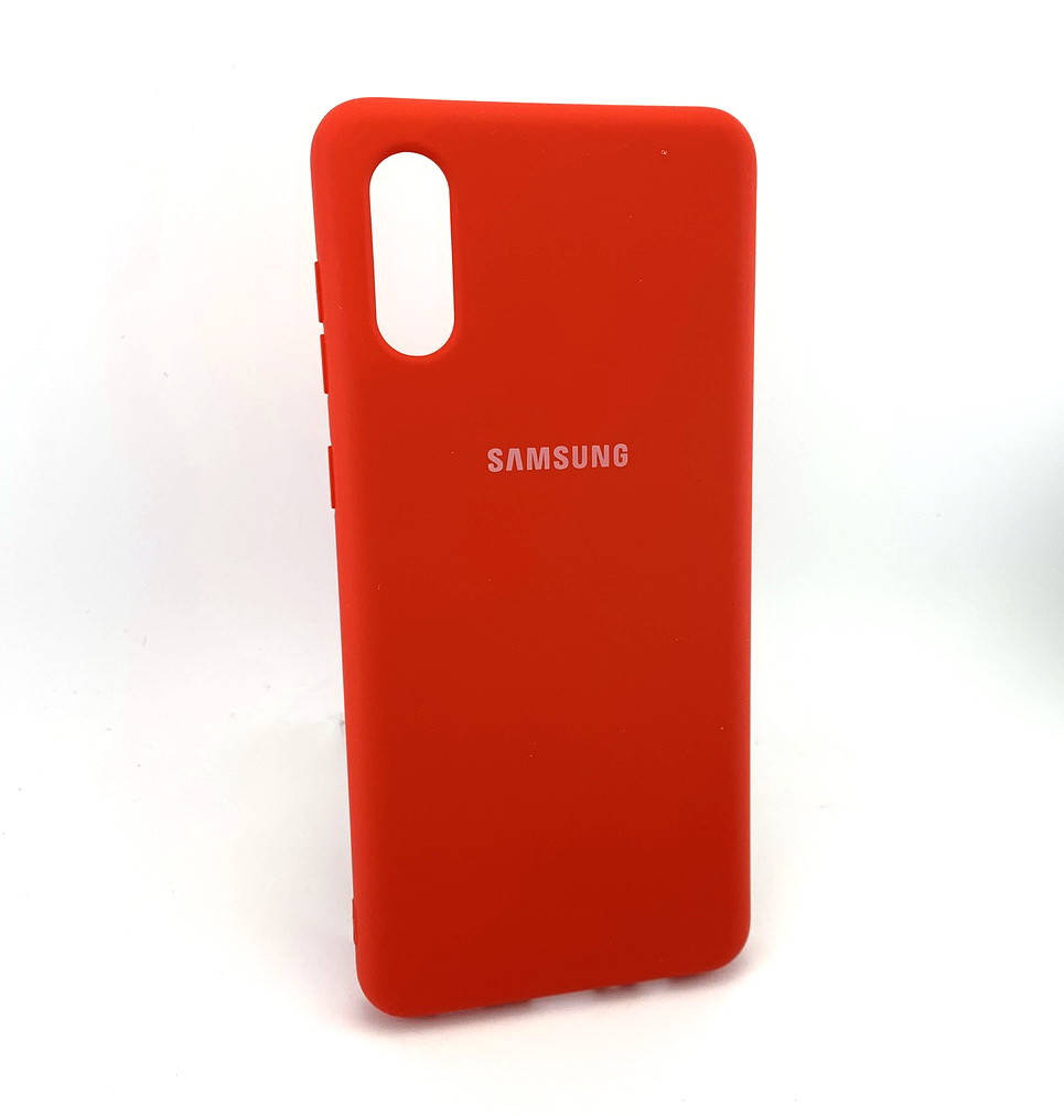 

Чехол для Samsung Galaxy A02, A022 накладка бампер силиконовый Silicone Case красный