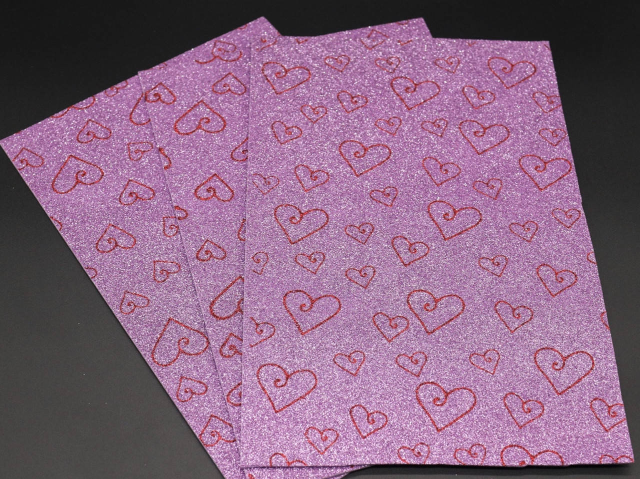 

Фоамин для рукоделия с глитером. 2мм. Сердце. Фиолет.