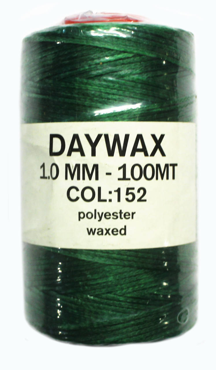 

Нитка вощеная Daywax 1,0мм 100м. Зеленый 152, Зелёный