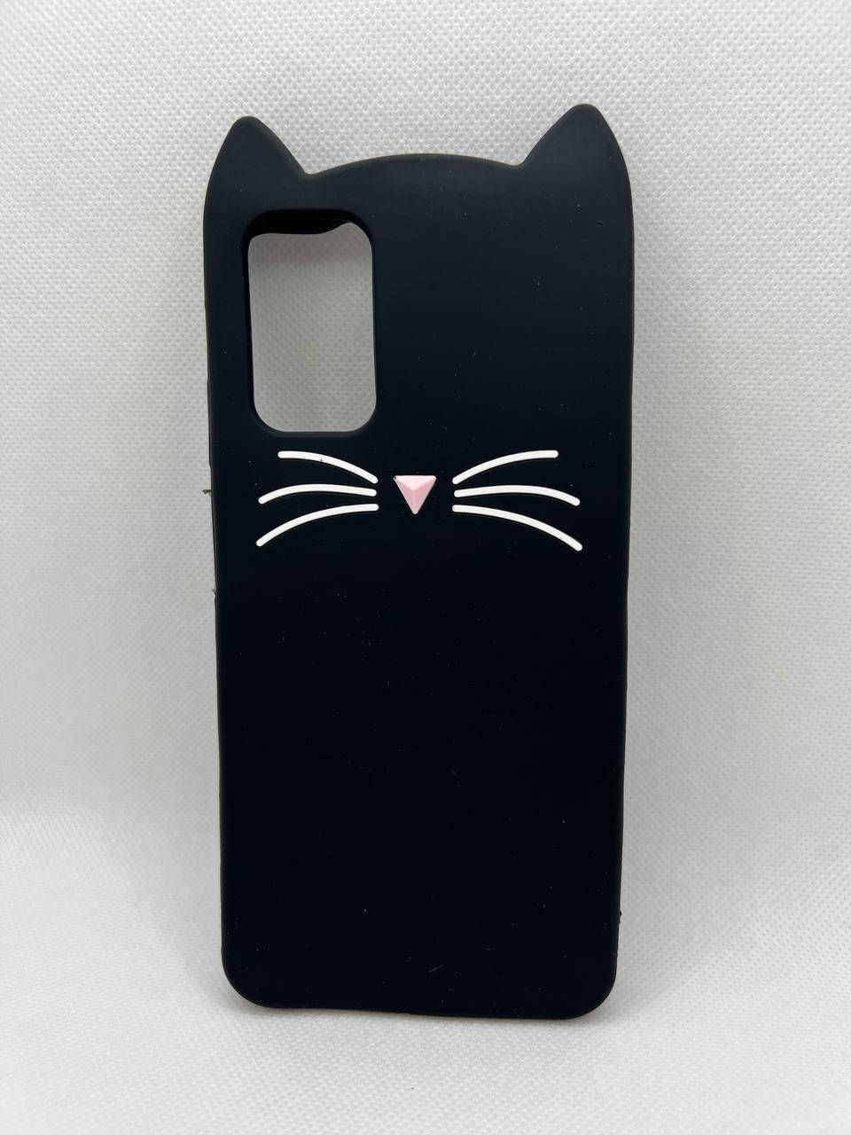 

Резиновый 3D чехол для Xiaomi Redmi 9T Кот Усы, Черный