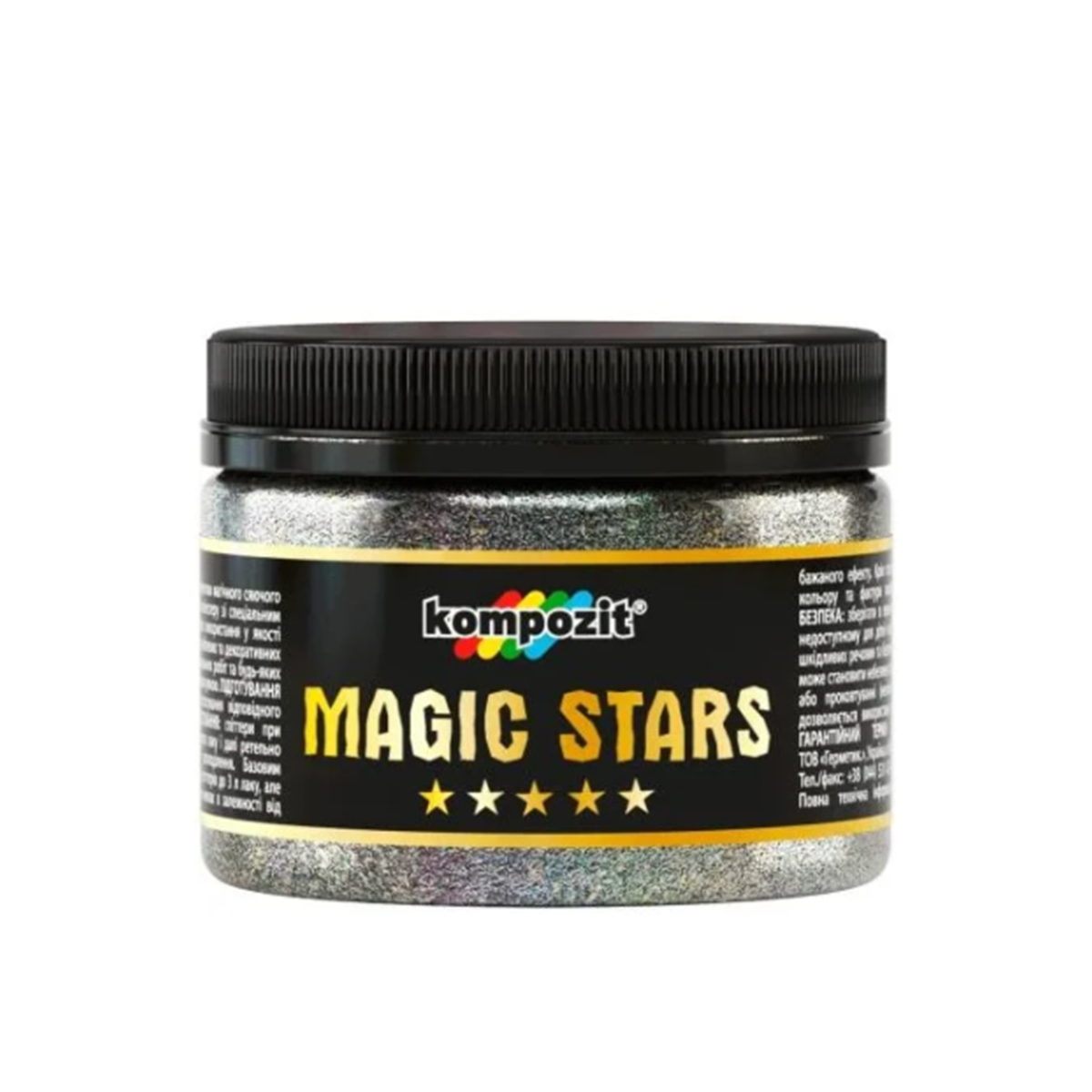 

Глиттер Kompozit Magic Stars серебро 0.06кг