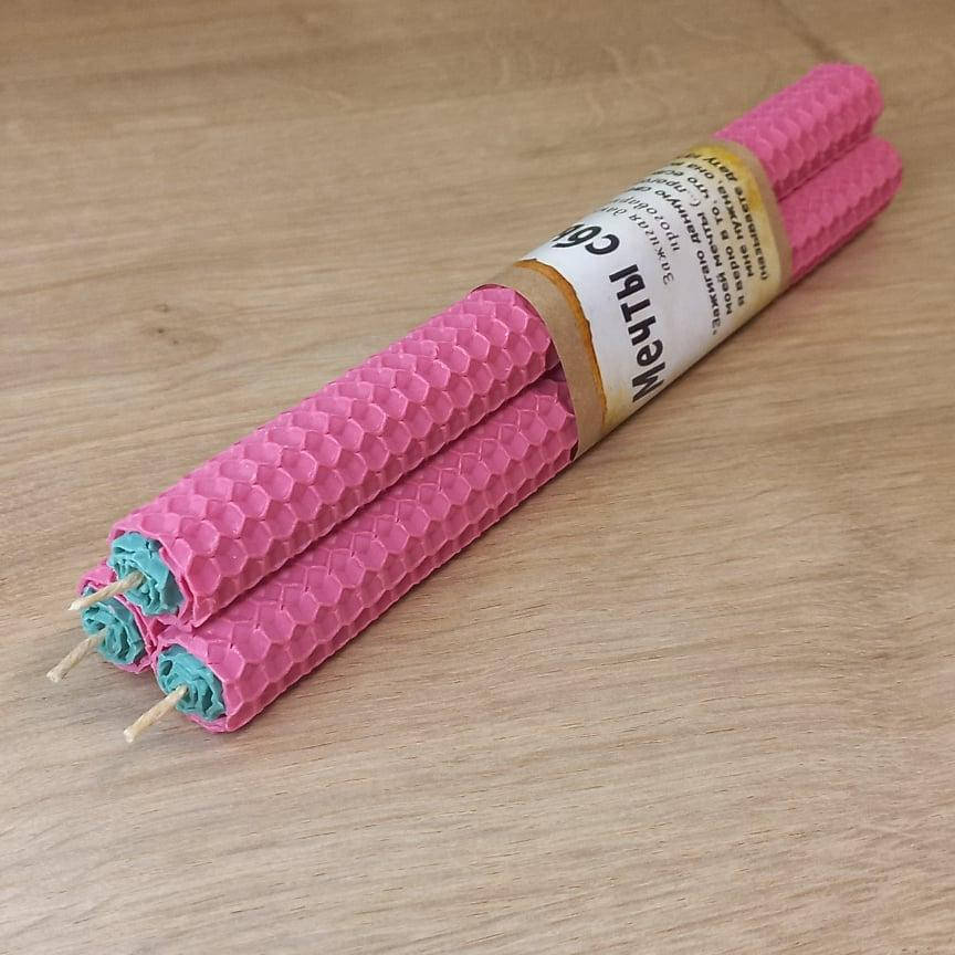 

Свечи из натуральной вощины голубые и розовые (в наборе 3 шт) 140грн, Серый