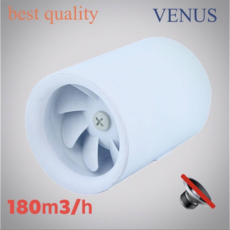 

Бесшумный канальный вентилятор VENUS FLOW 100 пластиковый, Белый