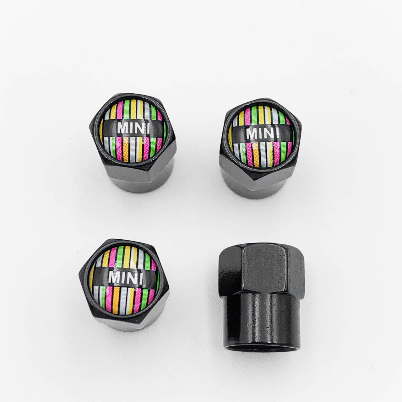 

Защитные колпачки на ниппеля MINI (Мини) 4 шт Разноцветные Черные