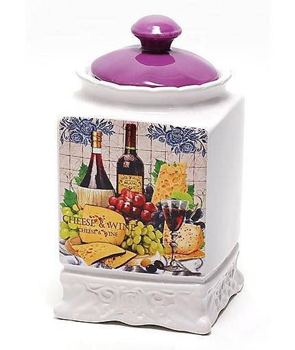 

Банка Cheese&Wine 1000мл с крышкой для сыпучих продуктов