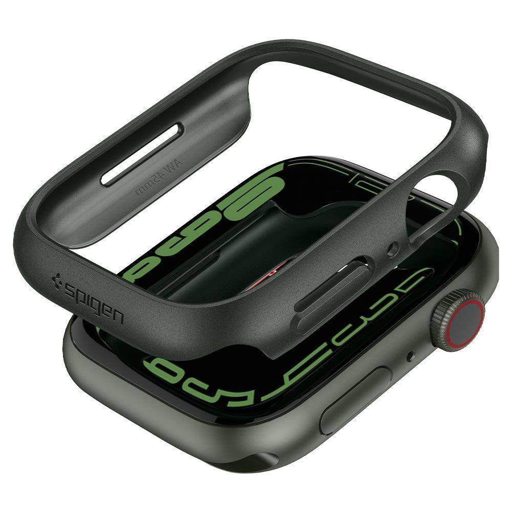 

Чехол Spigen Thin Fit для Apple Watch 7 45mm Military Green (ACS04175)