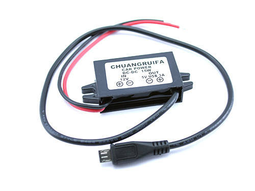 

Преобразователь напряжения 12В-5В 3А MicroUSB, скрытая проводка авто