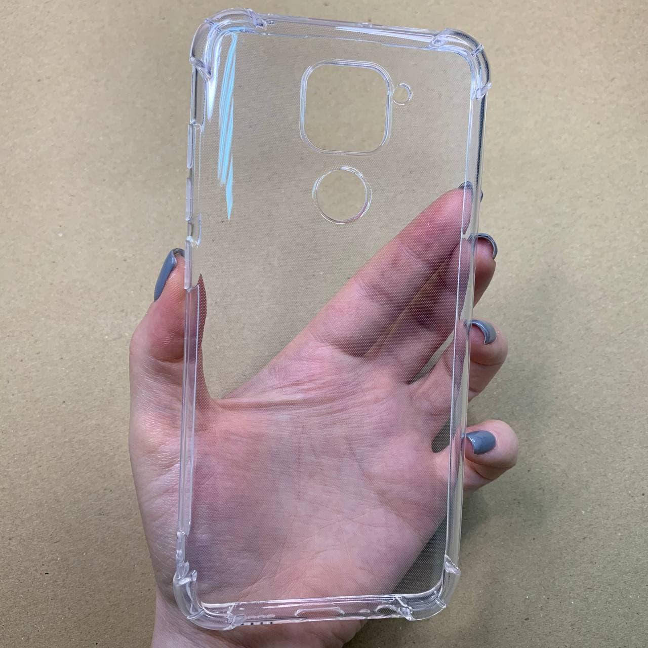 

Чехол для Xiaomi Redmi Note 9 противоударный с бронь углами накладка чехол на сяоми нот 9 прозрачный