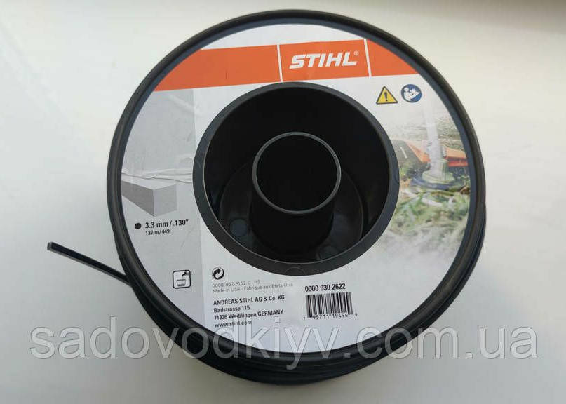 

Леска триммерная Stihl 3,3 мм х 137 м, квадратная
