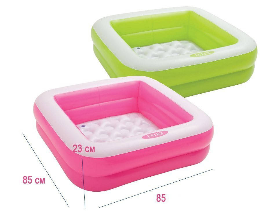 

Детский надувной бассейн Intex для малышей, 57100 NP, 85*85*23см, pink, Розовый