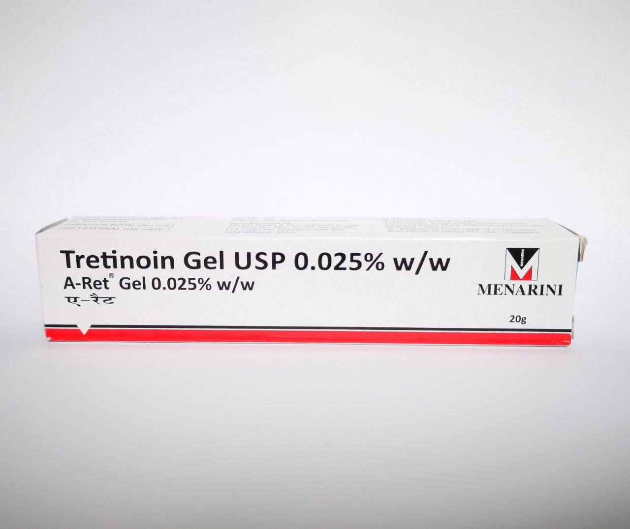 

Tretinoin Gel USP 0.025% Menarini Третиноин гель 0,025% от прышей 20г Индия