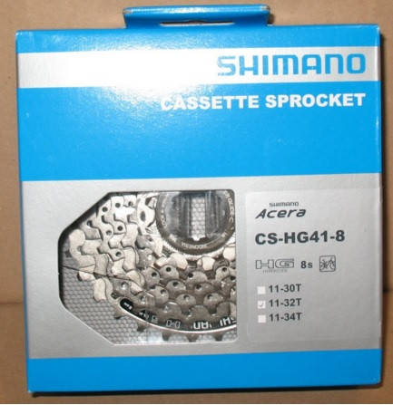 

Кассета: Shimano cs-hg 41-8 (8 speed) (11-32t)