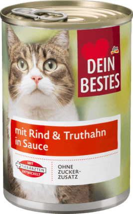 

Мясное рагу для кошек Dein Bestes mit Rind & Truthahn, 400 гр.