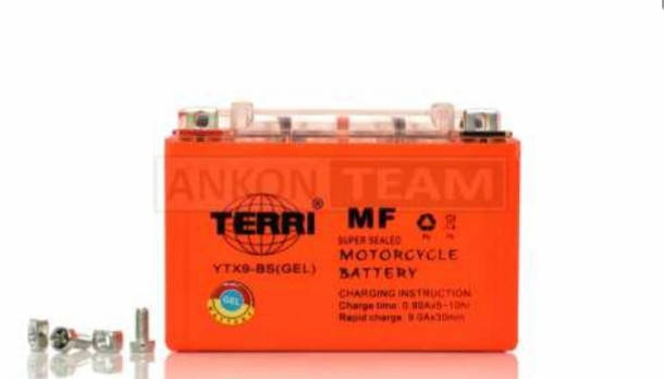 

АКБ аккумулятор 12V 9A гелевый 150-87-107mm YTX9A‑BS "TERRI" (2021г)
