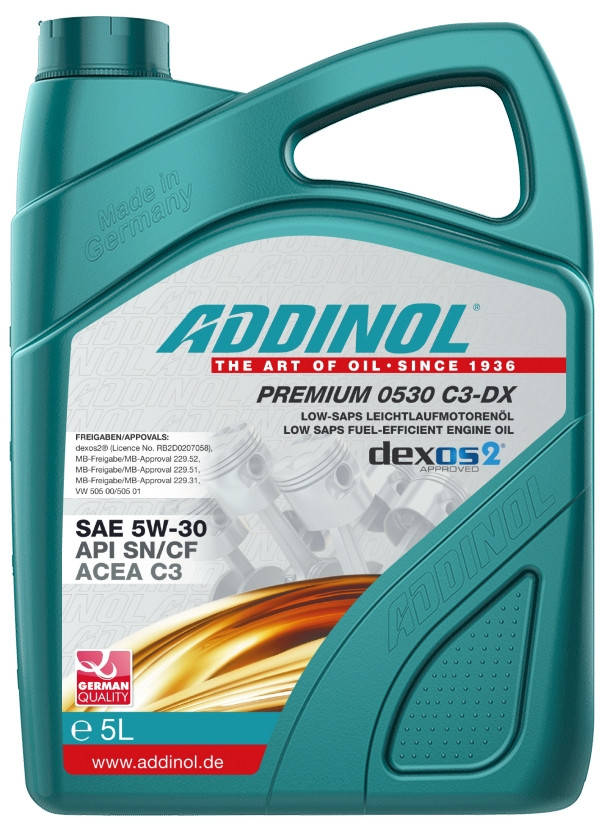 

Моторное масло ADDINOL 5W30 PREMIUM 0530 C3-DX 5l