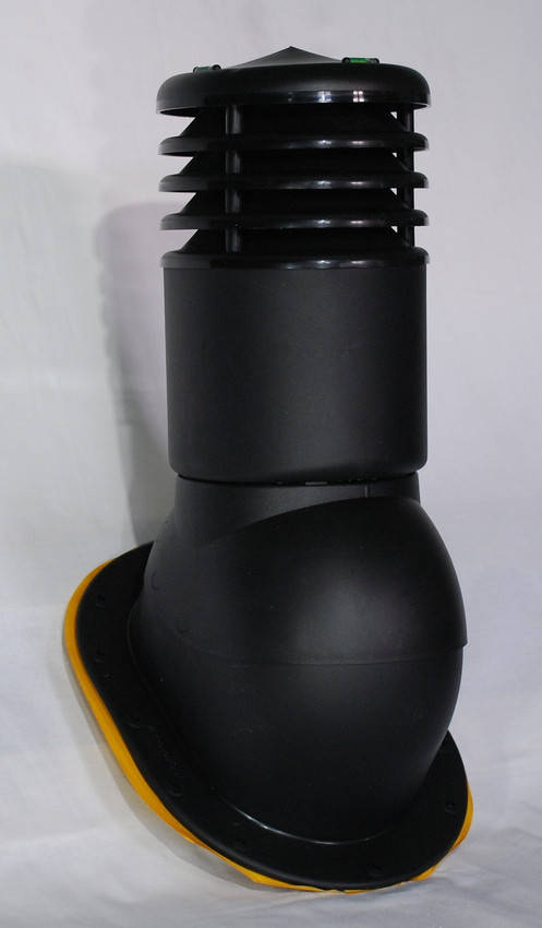 

Вентвыход150мм с колпаком утепленный Kronoplast KPIO для битумной черепицы и плоской кровли 9005 Черный