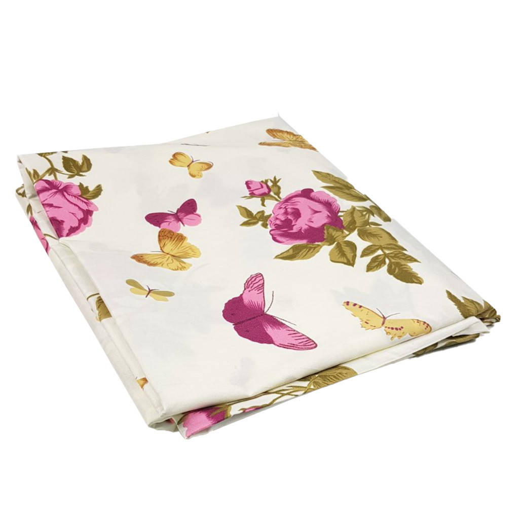 

Пододеяльник двуспальный ТIROTEX хлопок 175 х 210 см (34669) Розы с бабочками мелкие на белом, Разные цвета