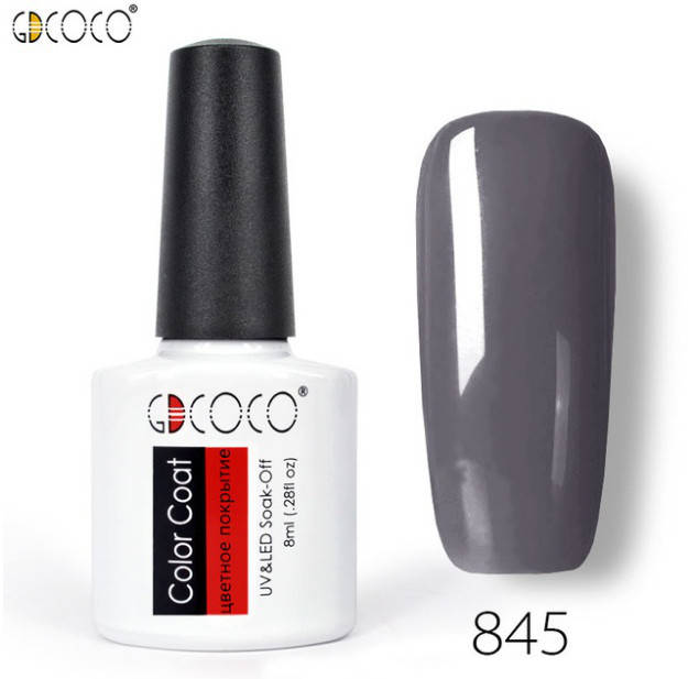 

Гель-лак GDCOCO 8 мл, №845 (серый, темный мокрый асфальт)