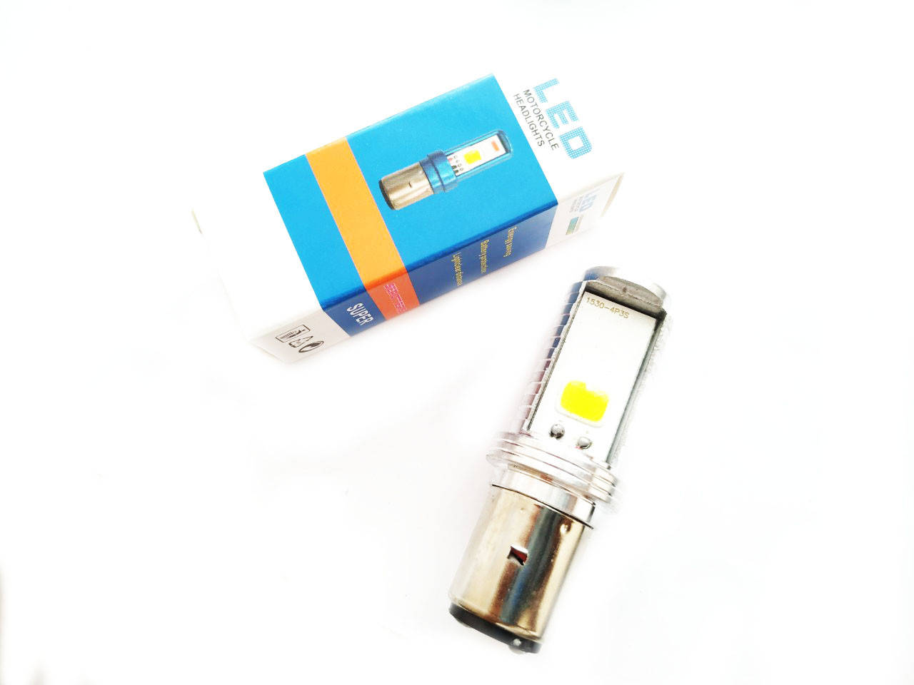 

Лампа фары BA20D B35 12V (диодная, 2 кристалла LED)