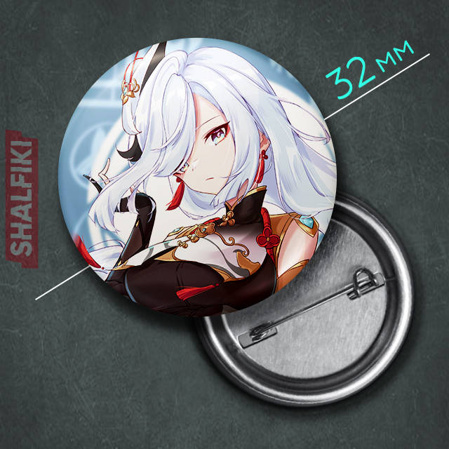

"Шэнь Хэ (Геншин / Genshin)" значок круглый на булавке Ø32 мм