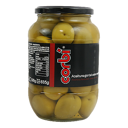 

Оливки коктейль Корбі із кісточкою (черв.) Corbi 825g 6шт/ящ (Код : 00-00004284)