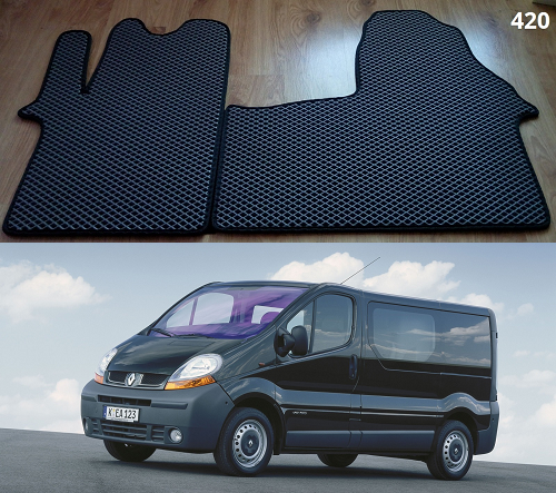 

Коврики ЕВА в салон Renault Trafic II '01-14, Черный